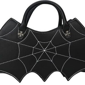 Bat wing Shoulder bag,PU Spider Web Crossbody Handbag for Women